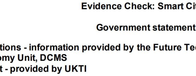 Evidence Check: Smart Cities - Government Statement