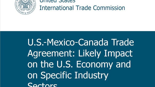 U.S.-Mexico-Canada Trade Agreement: Likely Impact on the U.S. Economy and on Specific Industry Sectors