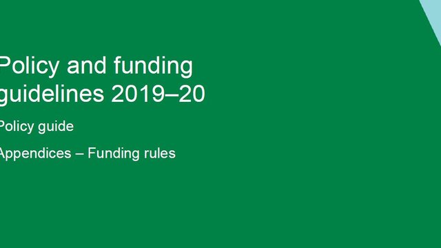 Policy and Funding Guidelines 2019-2020