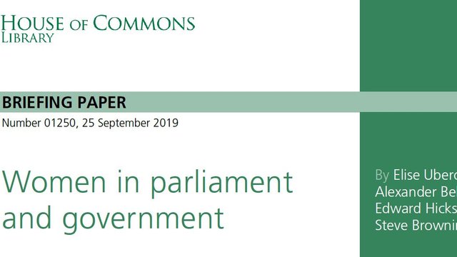 Women in Parliament and Government