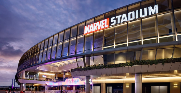 Exterior shot of Marvel Stadium