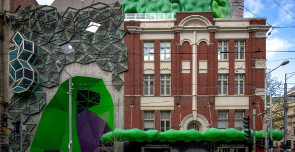 Exterior shot of RMIT Storey Hall