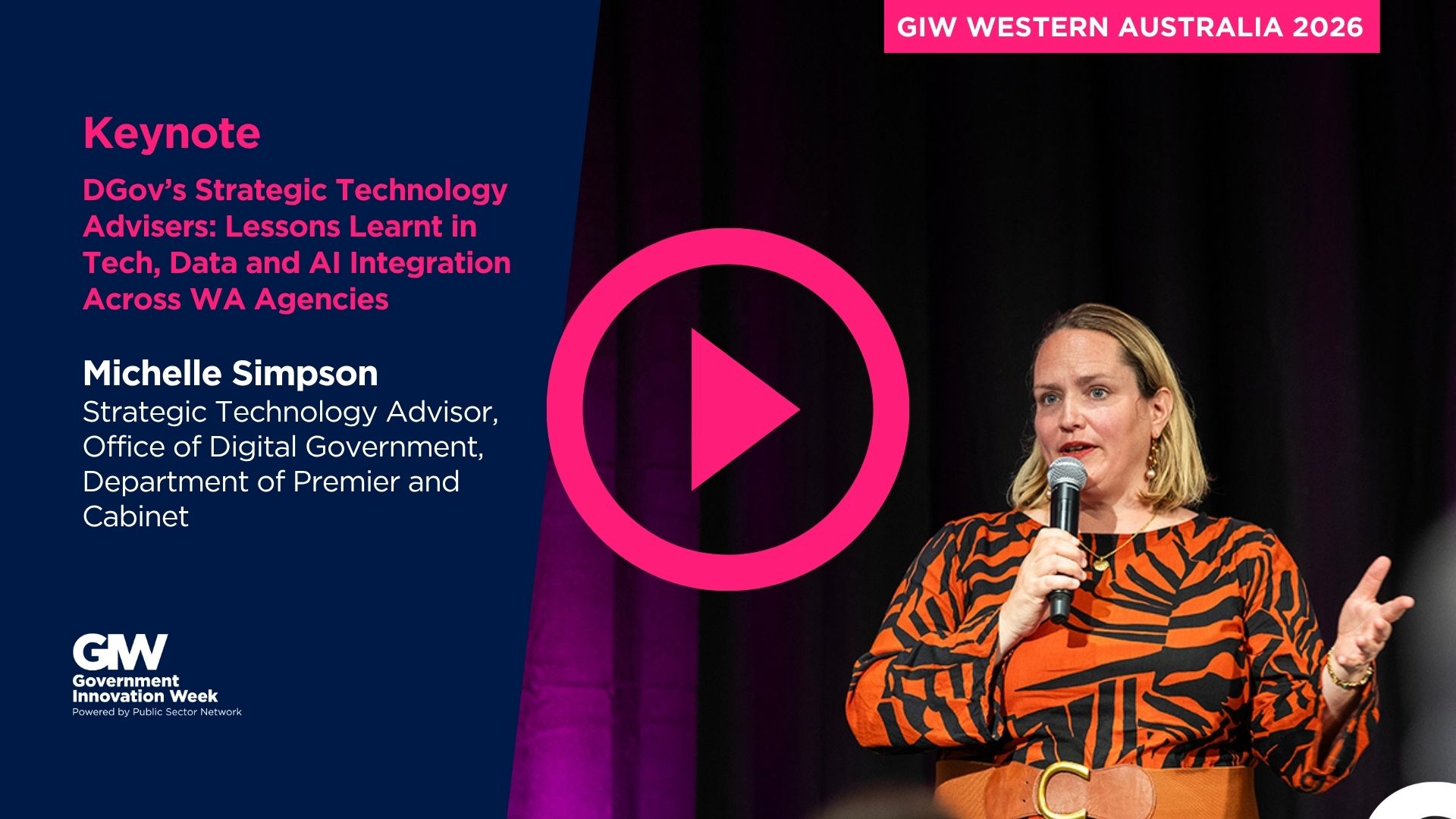 GIW WA 2026: DGov’s Strategic Technology Advisers: Lessons Learnt in Tech, Data and AI Integration Across WA Agencies