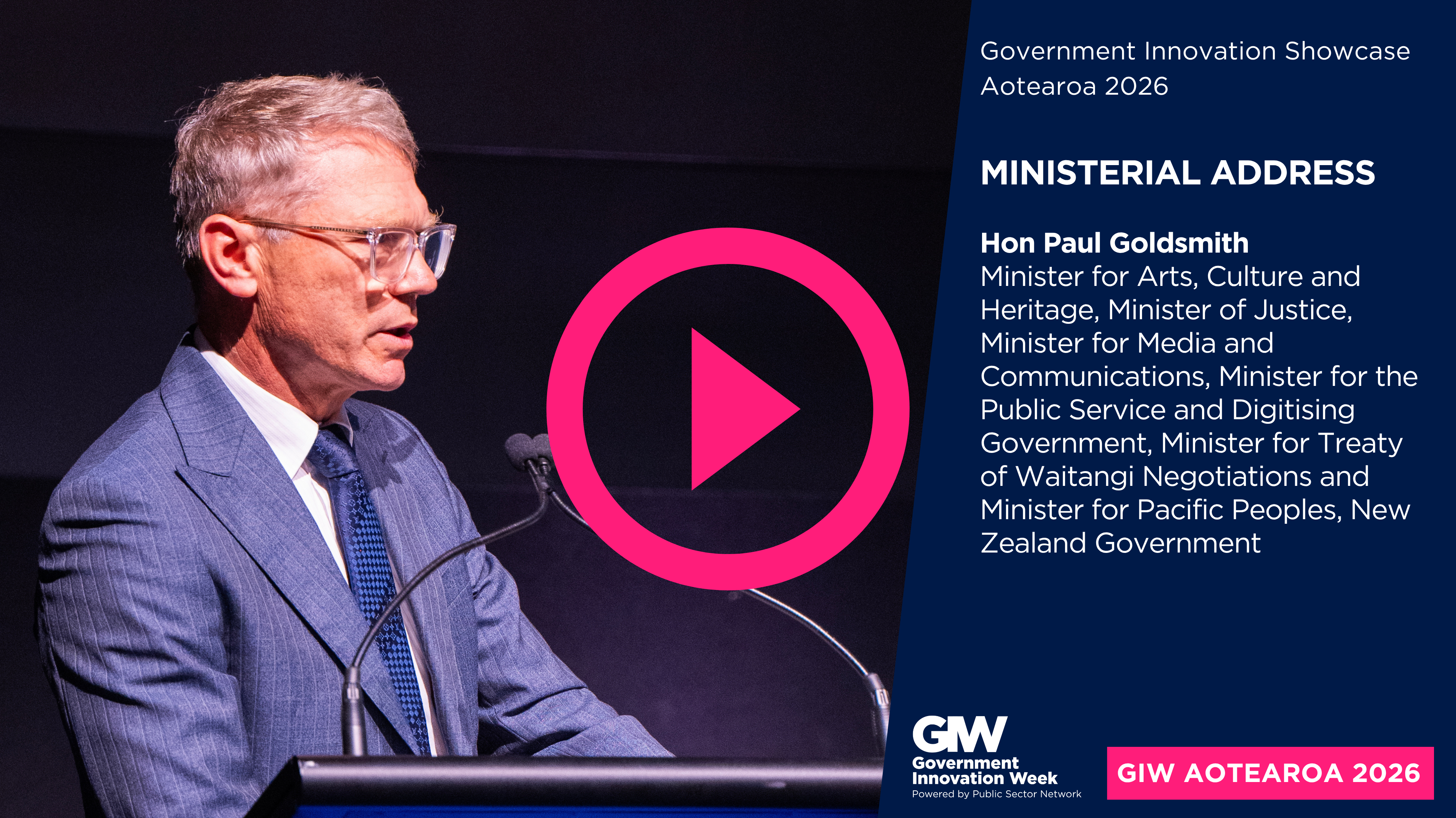 Government Innovation Week Aotearoa 2026 Ministerial Address - Hon Paul Goldsmith