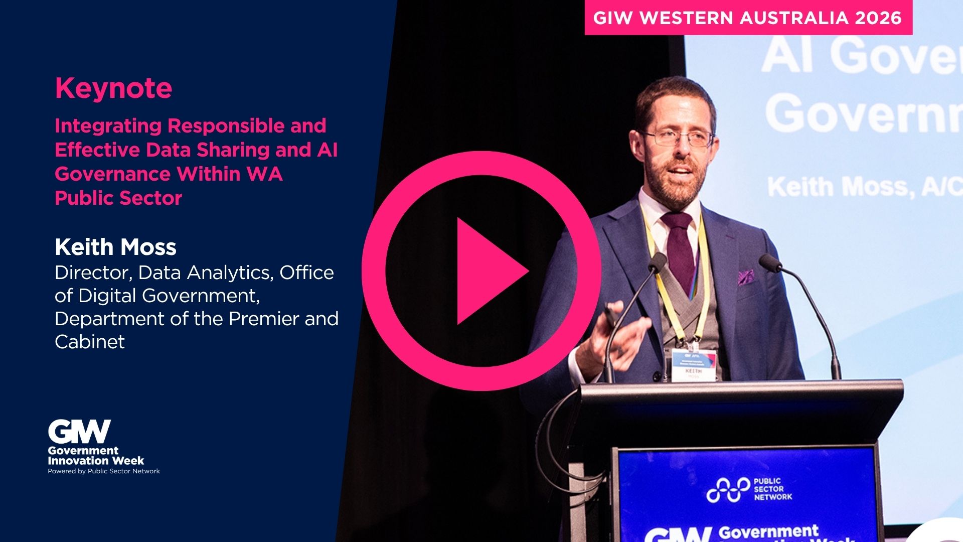 GIW WA 2026: Integrating Responsible and Effective Data Sharing and AI Governance Within WA Public Sector